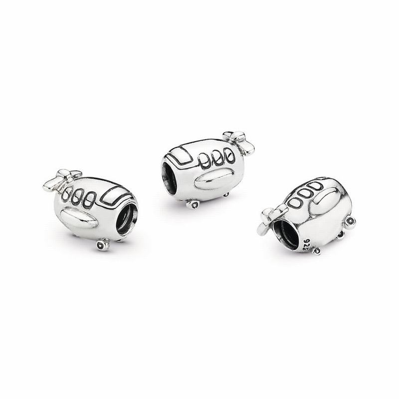 Pandora Airplane Charm - Sterling Silver Oxidised - Canada | YD2033ZJ